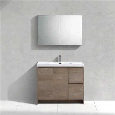 Baðherbergisskápur með plastvaski