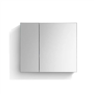 Baðherbergisspegill með skáp fyrir aftan