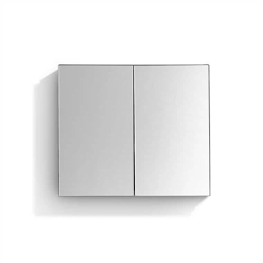 Tvöfaldur hurðar lyfjaskápur á baðherbergi