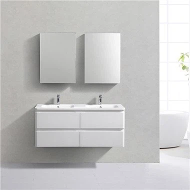 Hvítur vegghengdur baðherbergisskápur